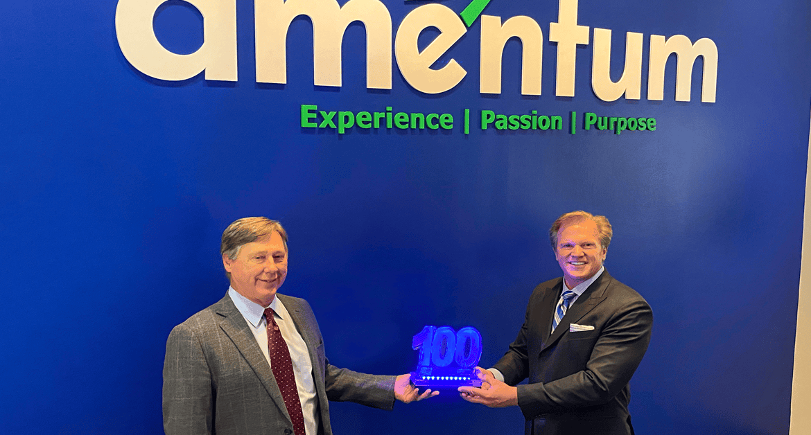 Amentum CEO John Vollmer Receives Sixth Wash100 Award From Executive Mosaic CEO Jim Garrettson