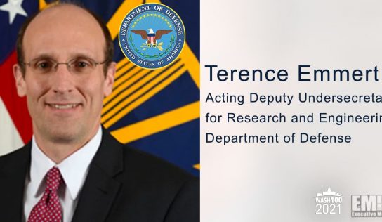 Terence Emmert, Acting DOD Deputy Undersecretary for Research and Engineering, Receives First Wash100 Award