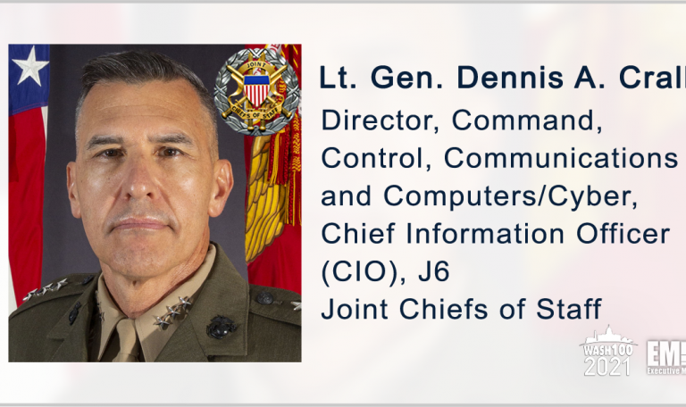 Lt. Gen. Dennis Crall: Pentagon Needs Enterprise Cloud for JADC2 ...