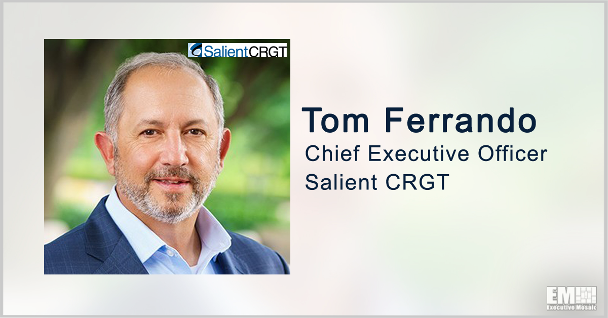 Salient CRGT Books $88M in Navy International Security Assistance Support Contracts; Tom Ferrando Quoted
