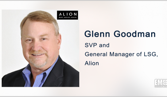 Alion Books $285M Task Order for Navy Training Platform R&D; Glenn Goodman Quoted