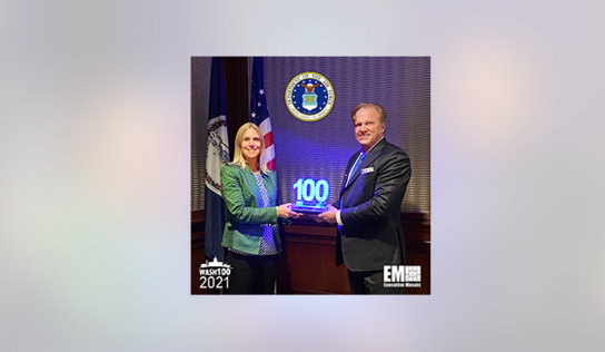 Department of the Air Force CIO Lauren Knausenberger Receives 2021 Wash100 Award From Executive Mosaic CEO Jim Garrettson