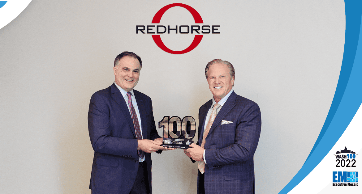 RedHorse CEO John Zangardi Receives His 1st Wash100 Award From Executive Mosaic CEO Jim Garrettson