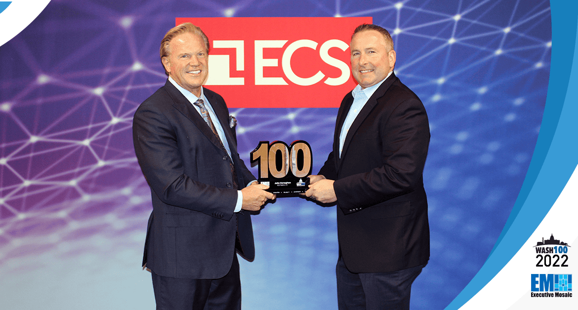 ECS President John Heneghan Receives 2022 Wash100 Award From Executive Mosaic CEO Jim Garrettson