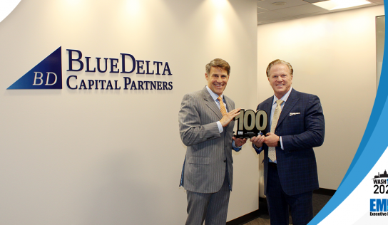 Mark Frantz, Co-Founder of Blue Delta Capital Partners, Presented 2022 Wash100 Award By Executive Mosaic CEO Jim Garrettson