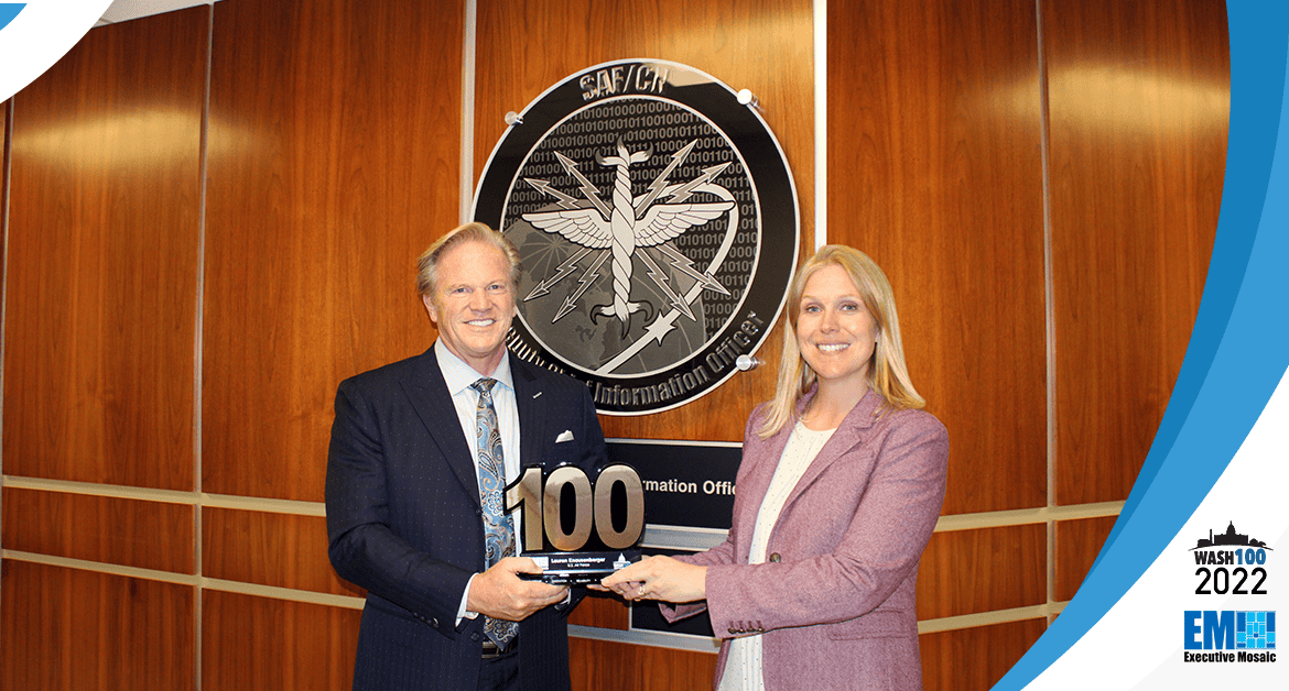 Air Force CIO Lauren Knausenberger Receives 2nd Consecutive Wash100 Award From Executive Mosaic CEO Jim Garrettson