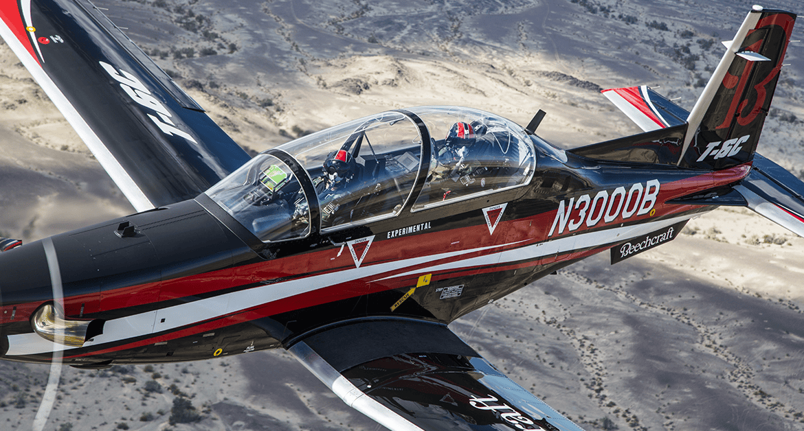 Textron Delivers 1st Beechcraft T-6C Texan II Trainer to Tunisia