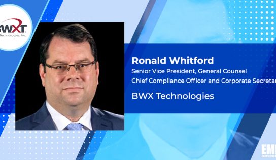 Ronald Whitford Promoted to BWXT SVP & General Counsel