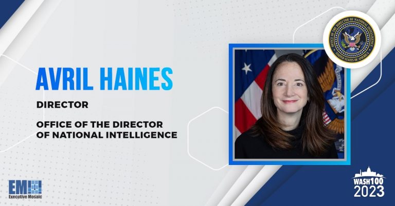 DNI Avril Haines Recognized With 2023 Wash100 Award For Threat ...