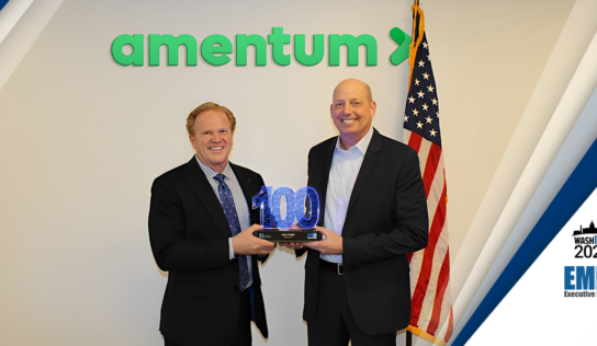 Amentum’s John Heller Receives 2023 Wash100 Award from Executive Mosaic’s Jim Garrettson