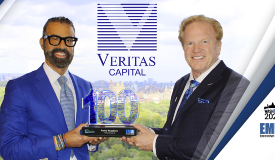 Executive Mosaic’s Jim Garrettson Visits Veritas Capital’s Ramzi Musallam in NYC to Deliver 2023 Wash100 Award