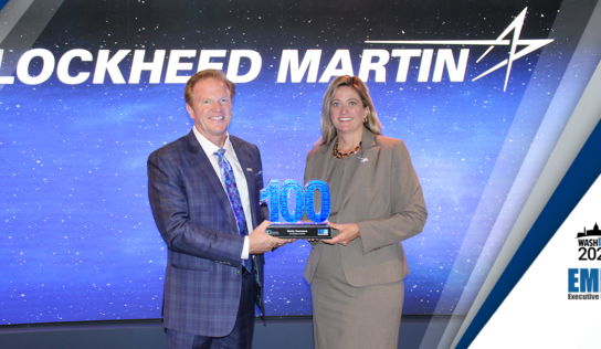 Jim Garrettson Presents Lockheed Martin’s Maria Demaree With 2023 Wash100 Award