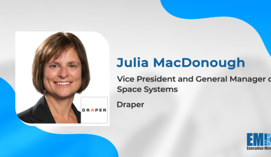 Julia MacDonough Named Draper VP, General Manager of Space Systems