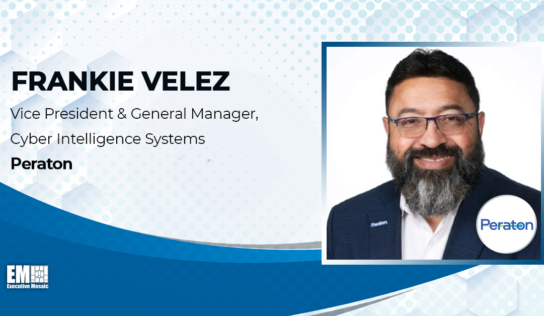 Peraton Appoints Frankie Velez VP, GM of Cyber Intelligence Systems