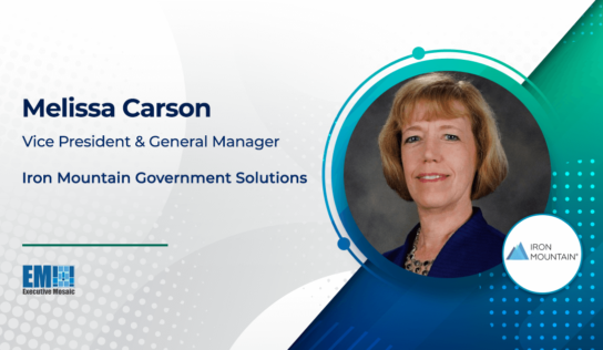 Iron Mountain Secures $150M DOJ Records &  Info Management Services BPA; Melissa Carson Quoted