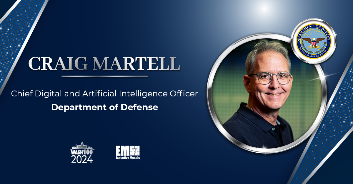 DOD Chief Digital & AI Officer Craig Martell Receives 2024 Wash100 Award for Generative, Responsible AI Activism