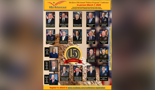 Top DOD Leaders to Speak at McAleese’s 15th Annual Defense Programs Conference