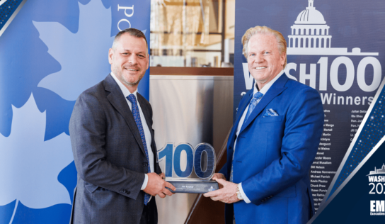 Ultra I&C CEO Jon Rucker Accepts 2024 Wash100 Award From Executive Mosaic CEO Jim Garrettson