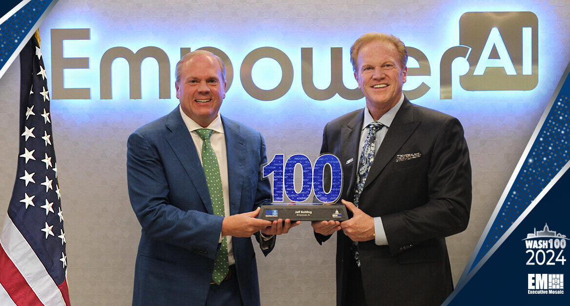 Empower AI CEO Jeff Bohling Accepts 2024 Wash100 Award