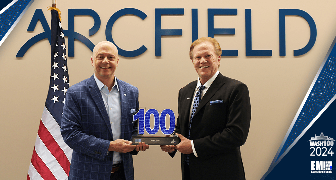 Arcfield’s Kevin Kelly Presented With 2024 Wash100 Award