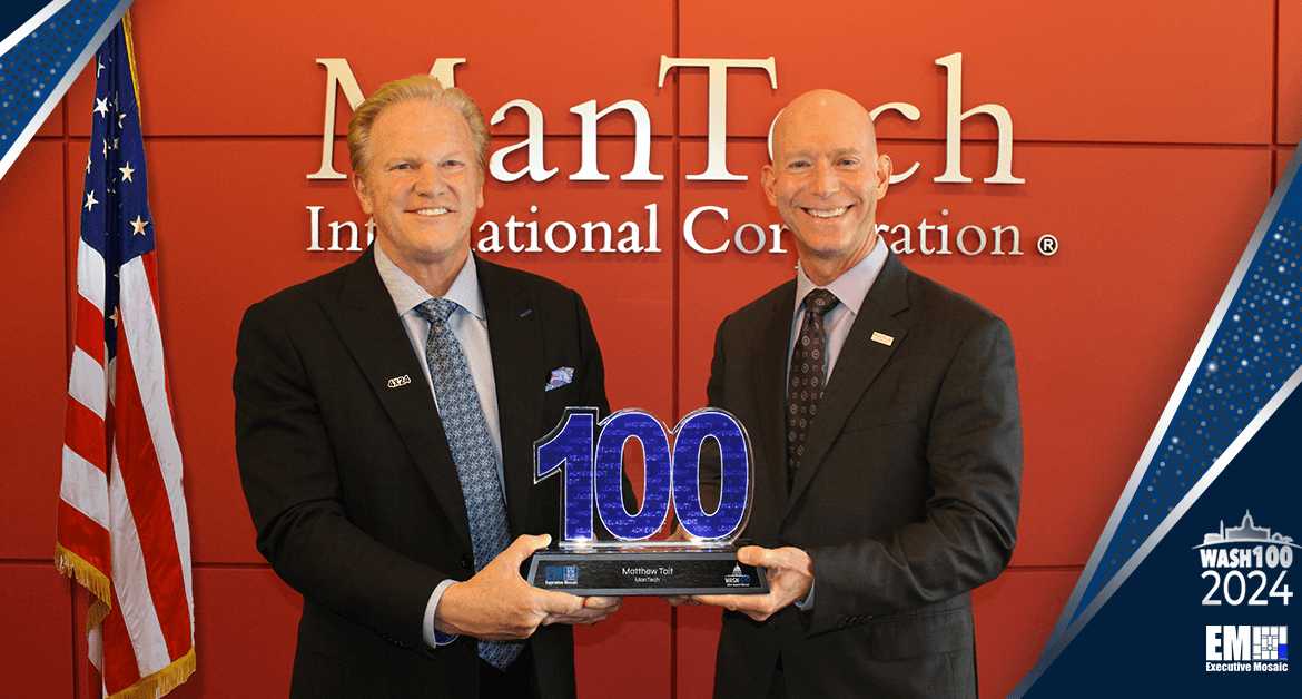 ManTech’s Matt Tait Accepts 2024 Wash100 Award