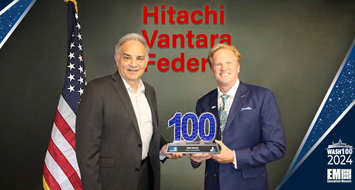 Executive Mosaic Presents 2024 Wash100 Award to Hitachi Vantara Federal’s Mark Serway