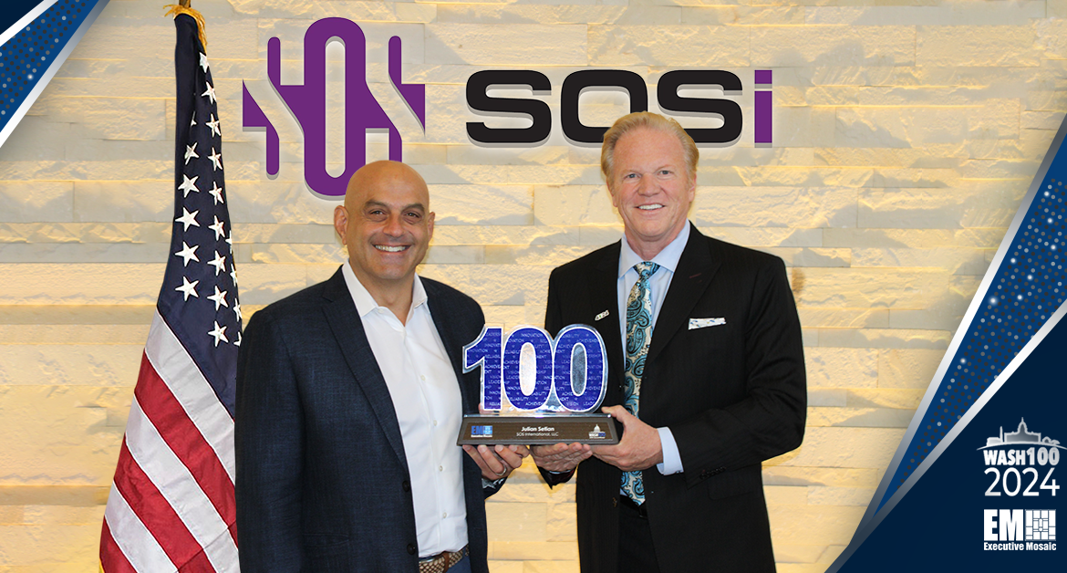 Julian Setian of SOSi Presented With 2024 Wash100 Award