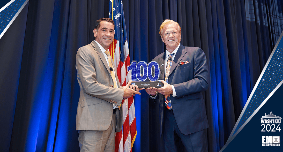 Army CIO Leonel Garciga Receives 2024 Wash100 Award at Potomac Officers Club Summit
