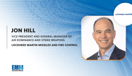 Jon Hill Takes on VP & General Manager Role at Lockheed’s MFC Division