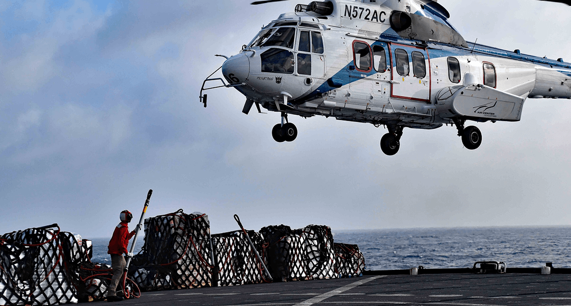 Air Center Helicopters Books $77M Navy Contract for Vertical Replenishment Services