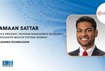 Amaan Sattar Assumes VP of Program Management Excellence at L3Harris’ Integrated Mission Systems Segment