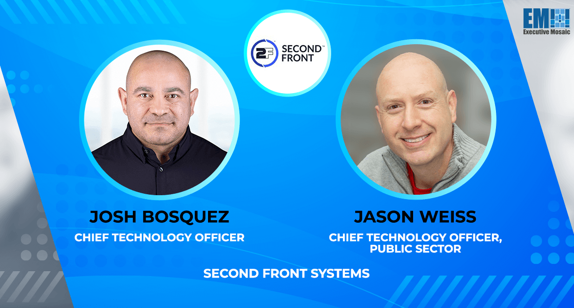 Second Front Systems Names Josh Bosquez as Chief Technology Officer, Jason Weiss as Public Sector CTO