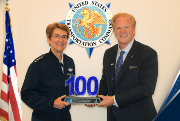 TRANSCOM Commander Jacqueline Van Ovost Accepts 2024 Wash100 Award