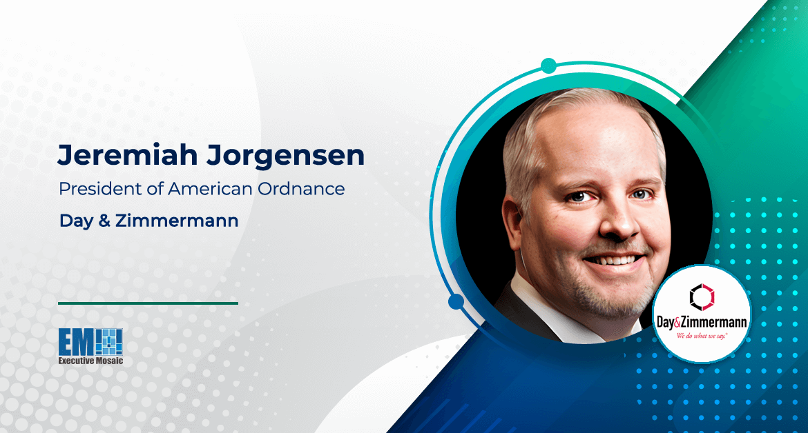 Day & Zimmermann Names Jeremiah Jorgensen as American Ordnance President